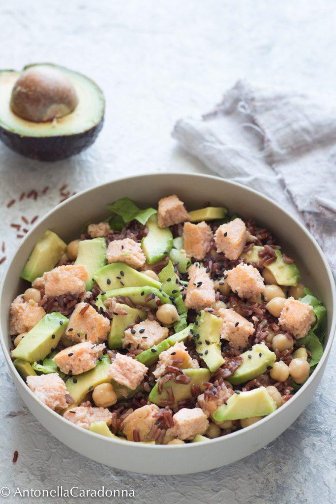 Insalata di riso rosso integrale